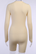 Load image into Gallery viewer, Brown Sportswear Solid Split Joint Half A Turtleneck Skinny Jumpsuits
