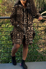 Load image into Gallery viewer, Camouflage Street Print Hooded Collar Outerwear