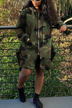 Load image into Gallery viewer, Leopard Print Street Print Hooded Collar Outerwear