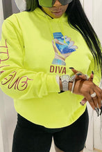 Load image into Gallery viewer, Yellow Street Letter Hooded Collar Tops