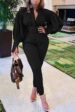 Load image into Gallery viewer, Black Street Solid Hollowed Out Split Joint O Neck Two Pieces
