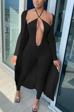 Load image into Gallery viewer, Rose Red Fashion Street Solid V Neck Long Sleeve Two Pieces
