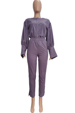 Load image into Gallery viewer, Black Street Solid Hollowed Out Split Joint O Neck Two Pieces