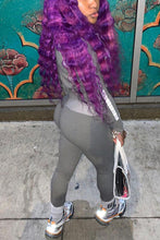 Load image into Gallery viewer, Grey Sportswear Solid Split Joint Turndown Collar Long Sleeve Two Pieces
