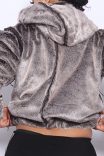 Load image into Gallery viewer, Grey Casual Solid Split Joint Hooded Collar Tops
