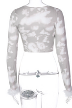 Load image into Gallery viewer, Colour Sexy Camouflage Print Split Joint V Neck Tops
