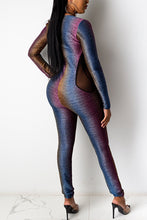 Load image into Gallery viewer, Multicolor Fashion Sexy Patchwork Hollowed Out Skinny Jumpsuits
