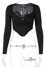Load image into Gallery viewer, Black Street Solid Split Joint V Neck Tops
