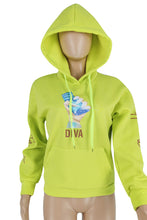 Load image into Gallery viewer, Yellow Street Letter Hooded Collar Tops
