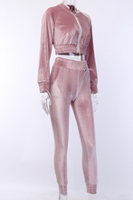 Load image into Gallery viewer, Apricot Casual Solid Split Joint V Neck Long Sleeve Two Pieces
