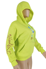 Load image into Gallery viewer, Yellow Street Letter Hooded Collar Tops
