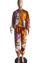 Load image into Gallery viewer, Multicolor Casual Print Hooded Collar Long Sleeve Two Pieces
