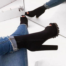 Load image into Gallery viewer, Orange Sexy Round Leather Shoes
