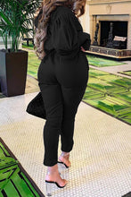 Load image into Gallery viewer, Black Street Solid Hollowed Out Split Joint O Neck Two Pieces
